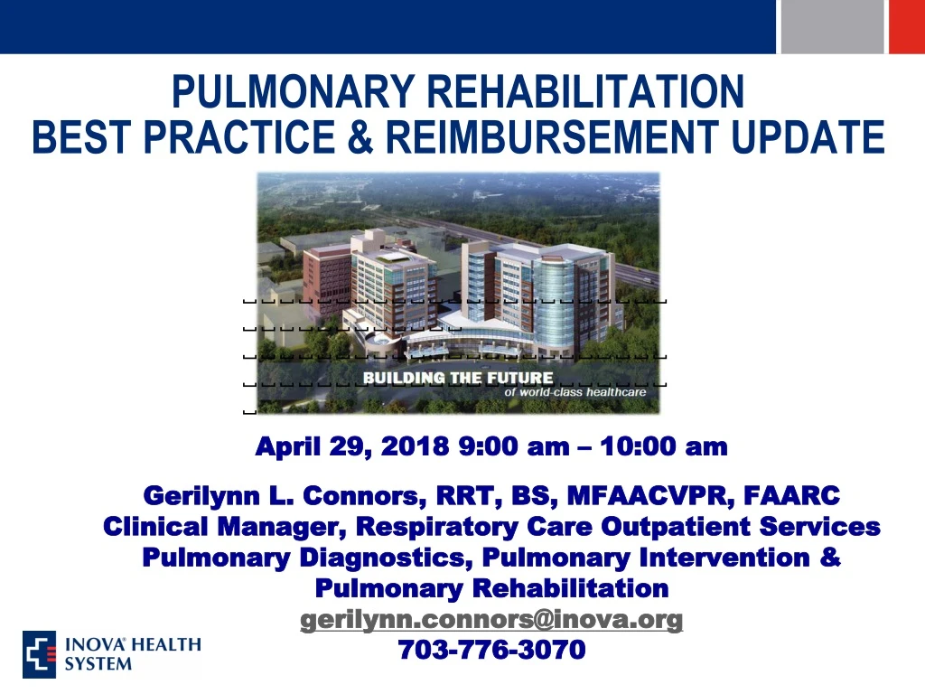 pulmonary rehabilitation best practice reimbursement update