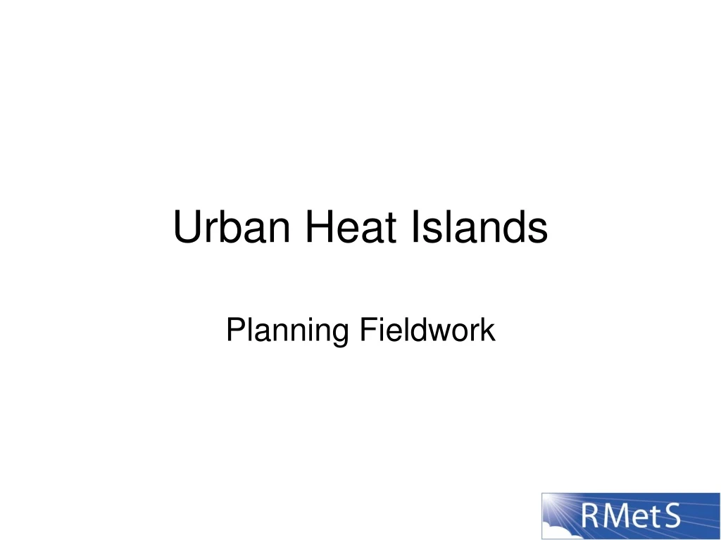 urban heat islands