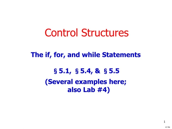 Control Structures