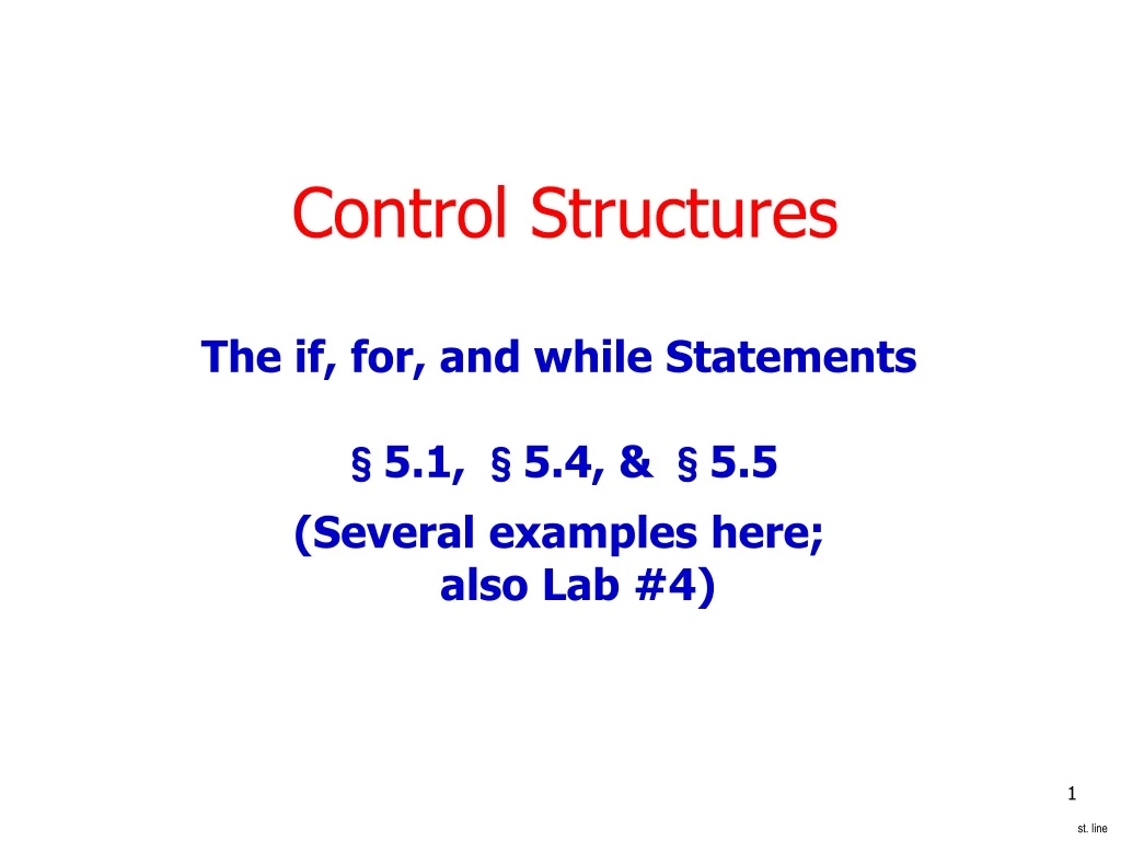 control structures