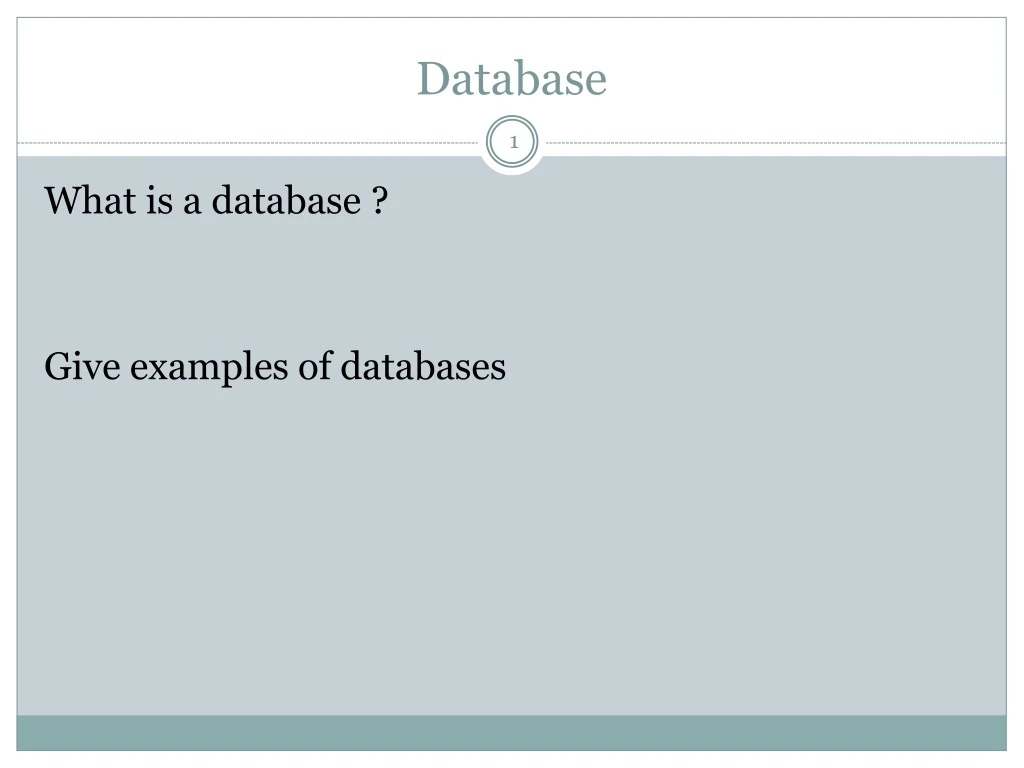 database