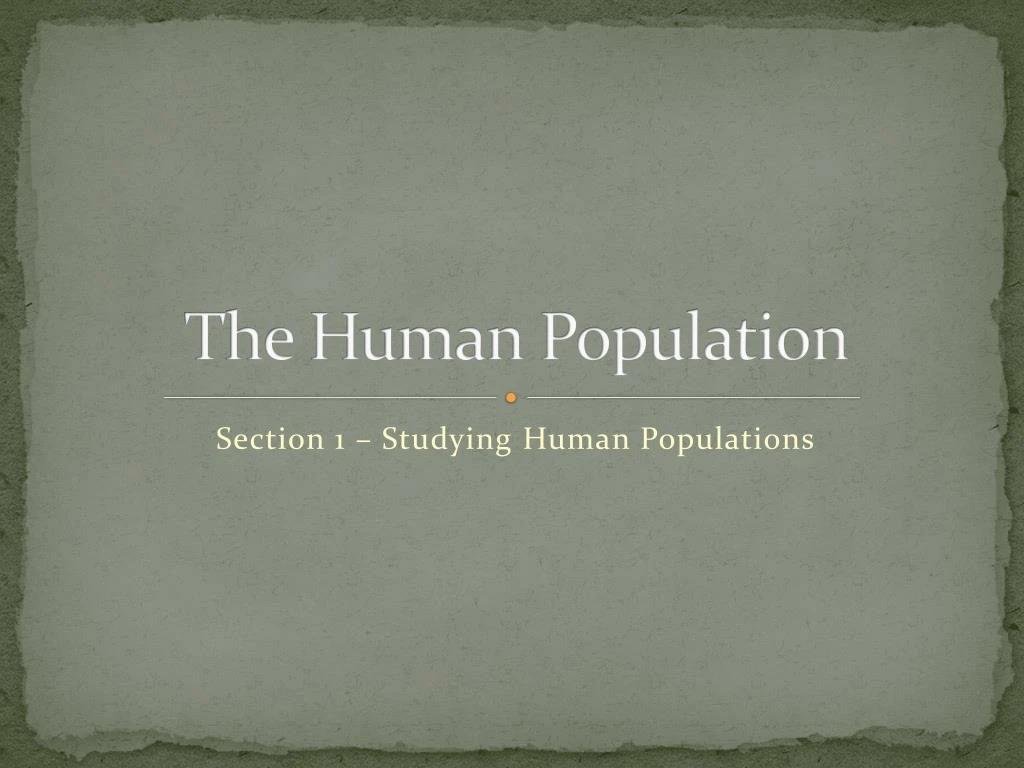 the human population