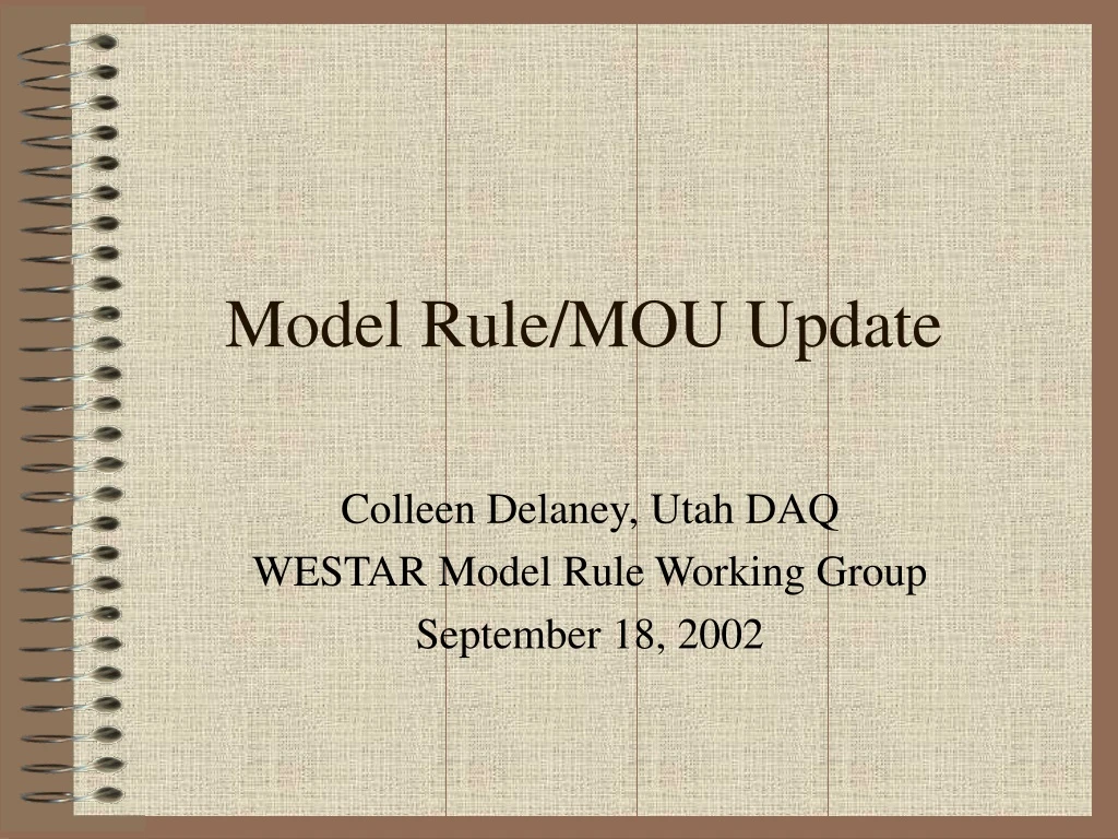 model rule mou update