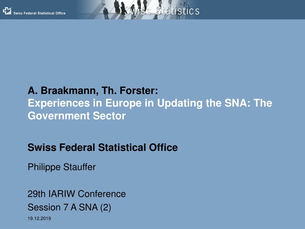 a braakmann th forster experiences in europe in updating the sna the government sector