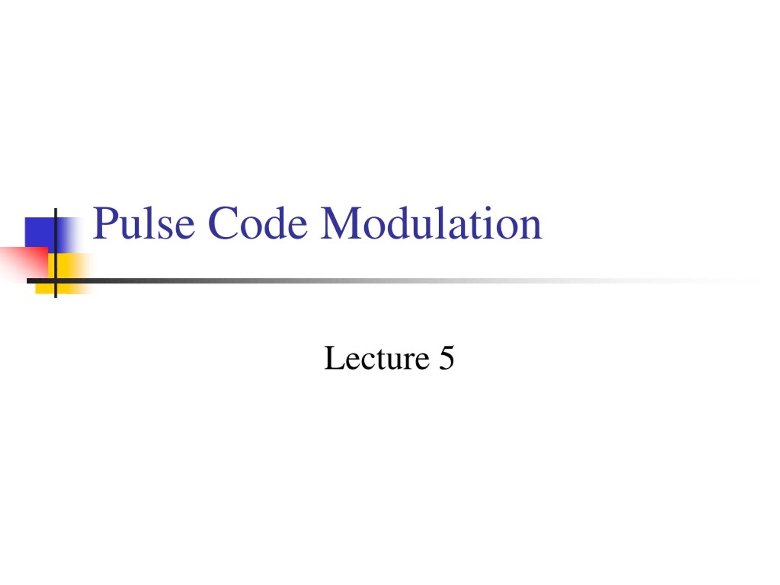 Signal Encoding Techniques for Modern Digital Communication Systems - slide 1
