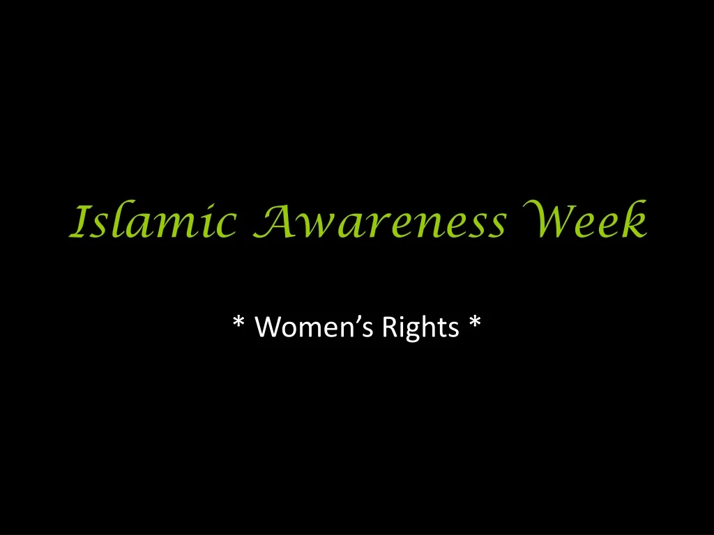 islamic awareness week