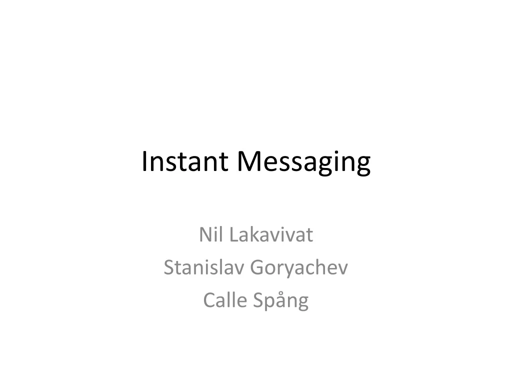 instant messaging