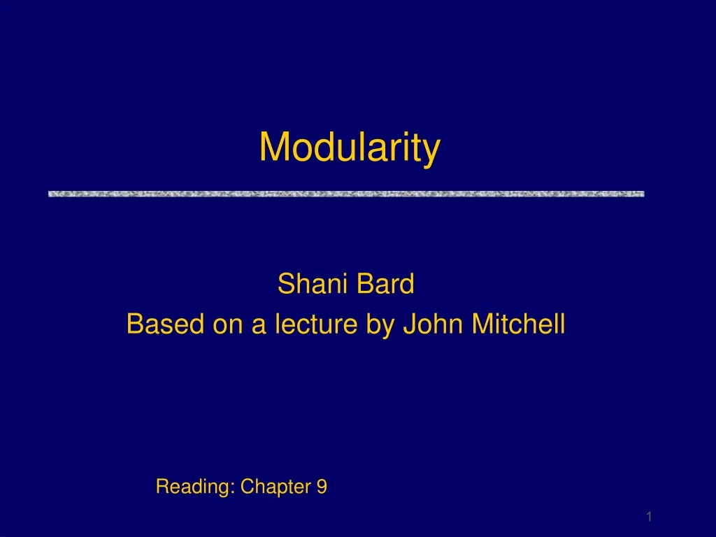 modularity