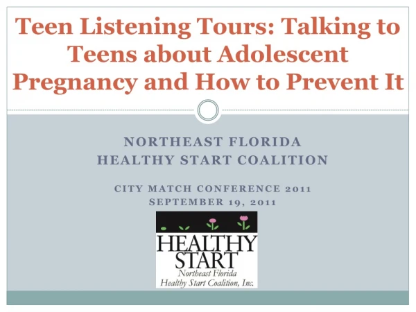Teen Listening Tours: Talking to Teens about Adolescent  Pregnancy and How to Prevent It
