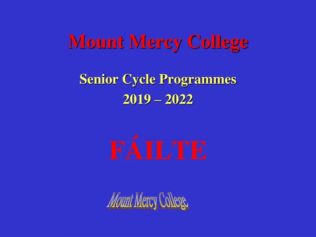 mount mercy college