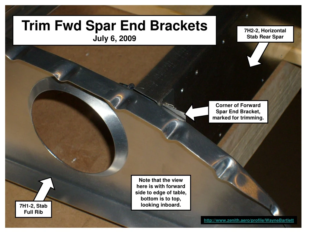 trim fwd spar end brackets july 6 2009