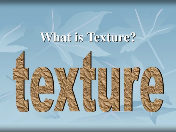What is Texture?