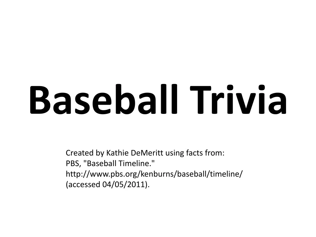 baseball trivia