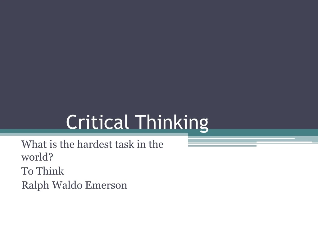 critical thinking