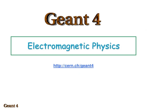 Electromagnetic Physics