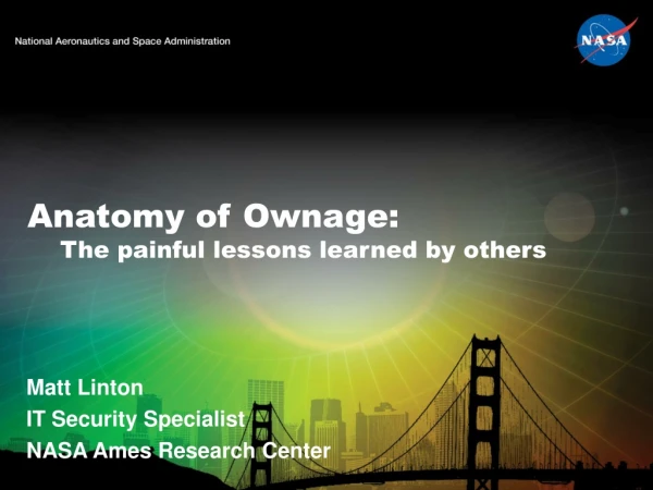 Anatomy of Ownage: The painful lessons learned by others