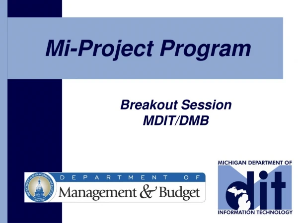 Breakout Session MDIT/DMB