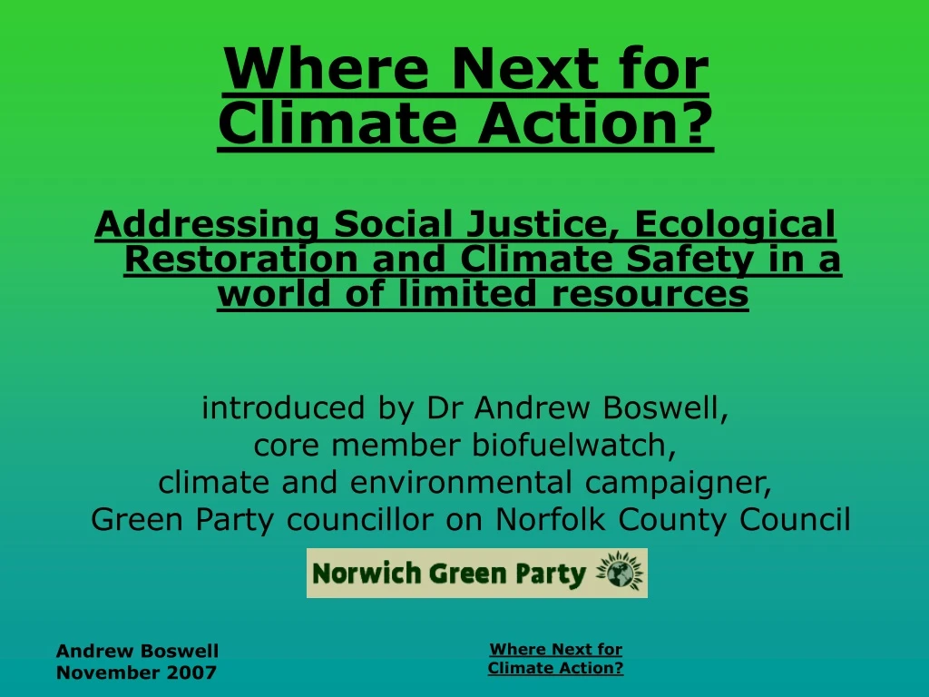 where next for climate action addressing social