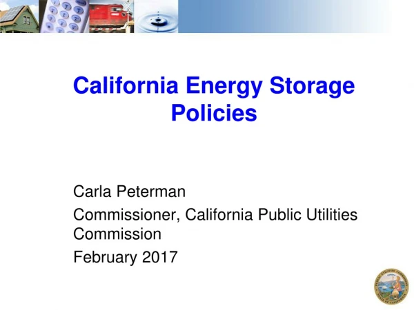 California Energy Storage Policies