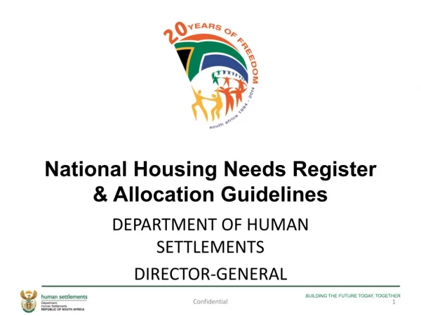 National Housing Needs Register &amp; Allocation Guidelines
