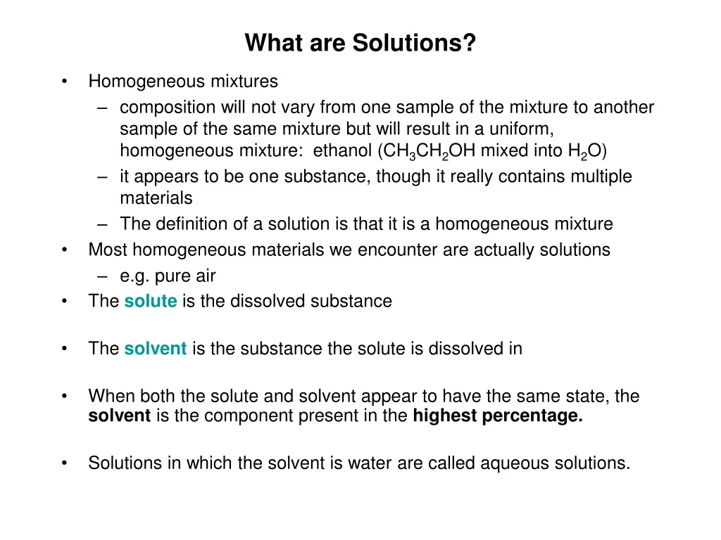 what are solutions