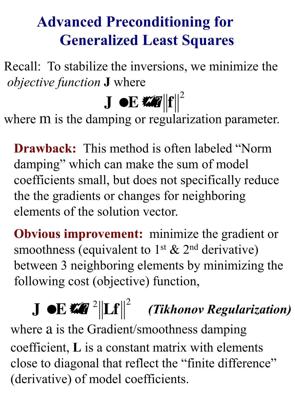 advanced preconditioning for generalized least