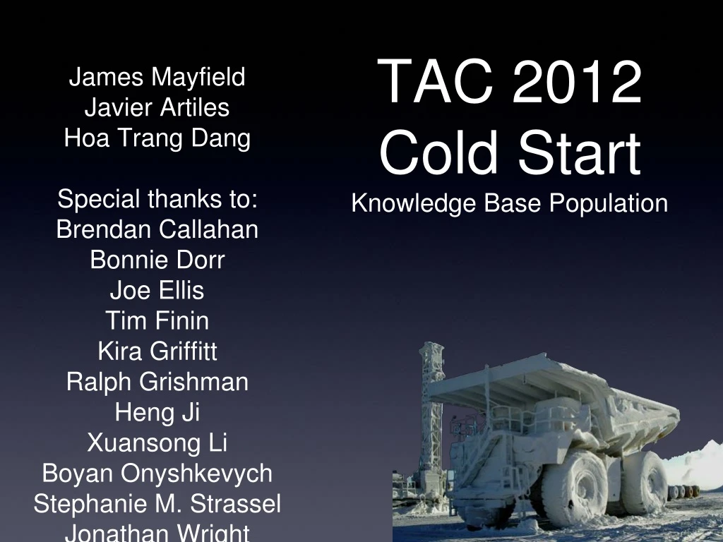 tac 2012 cold start knowledge base population
