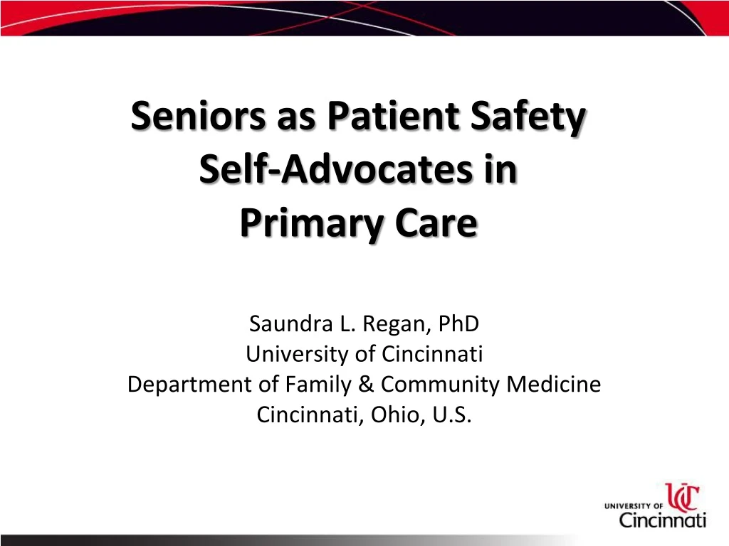 seniors as patient safety self advocates in primary care