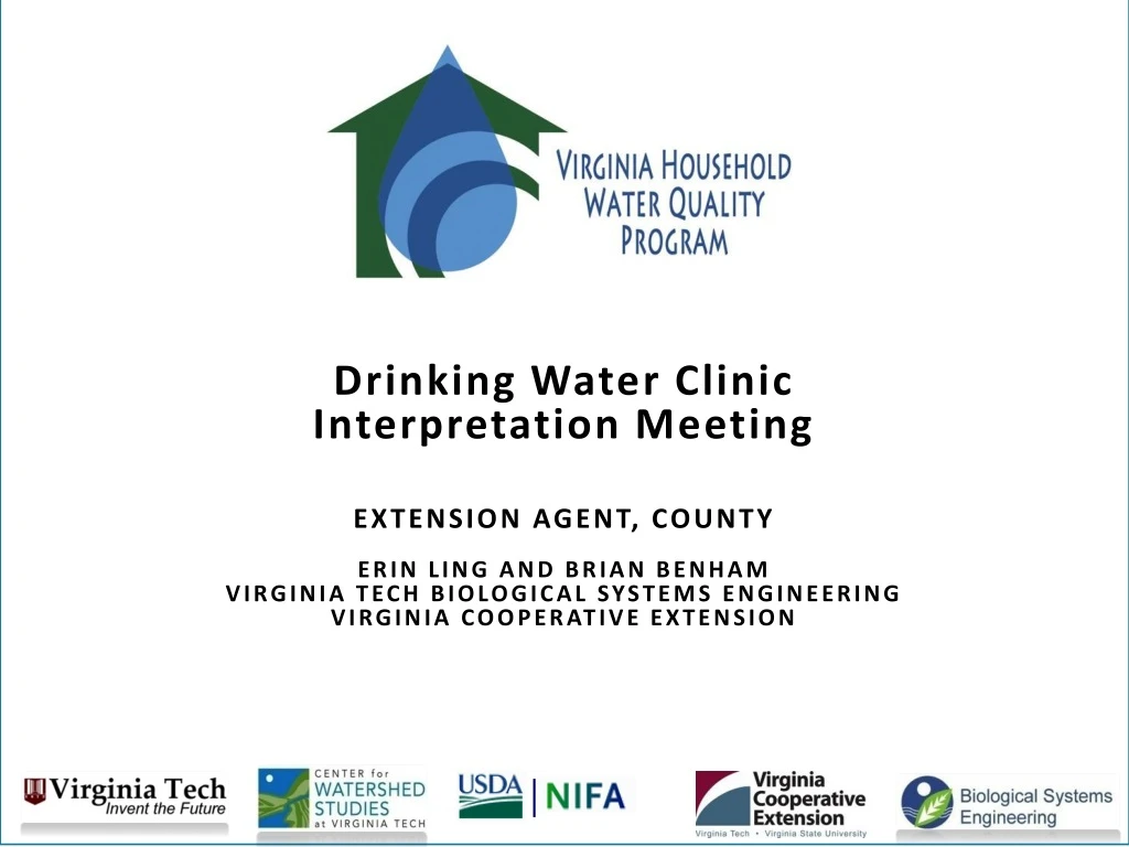 drinking water clinic interpretation meeting