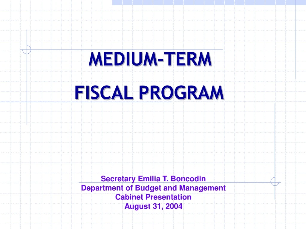 medium term fiscal program