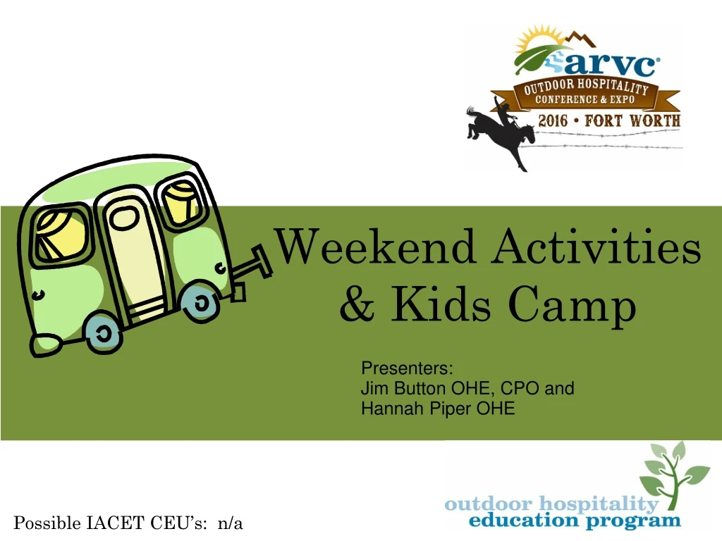 weekend activities kids camp