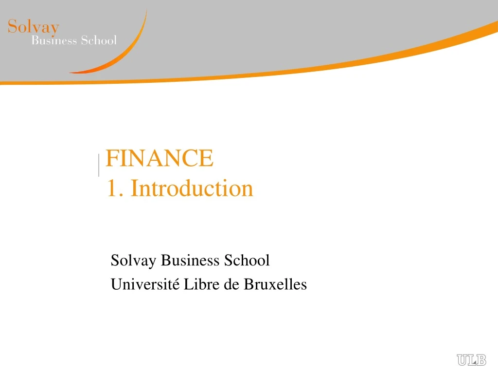 finance 1 introduction