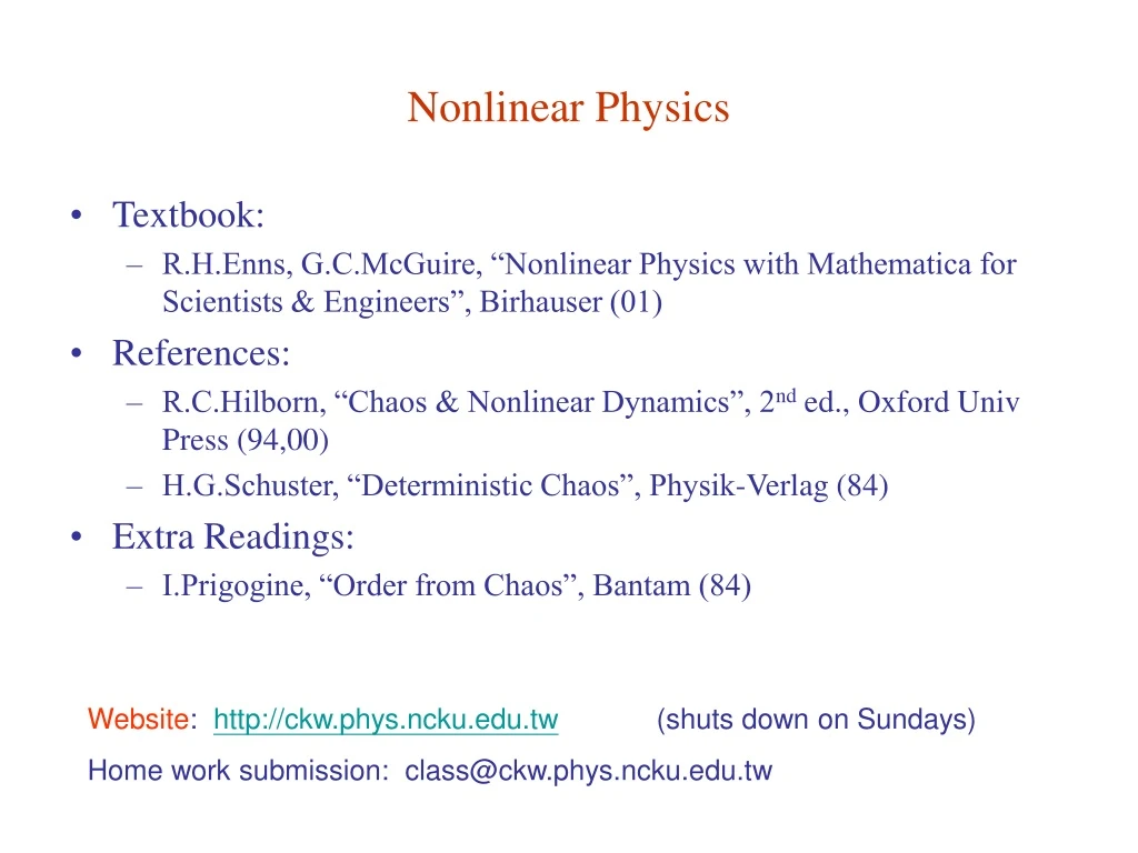 nonlinear physics