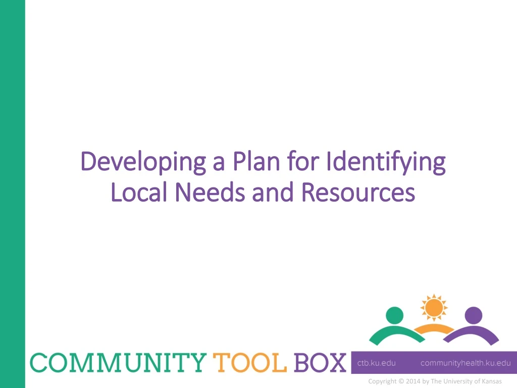 developing a plan for identifying local needs and resources