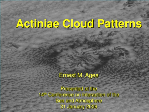 Actiniae Cloud Patterns