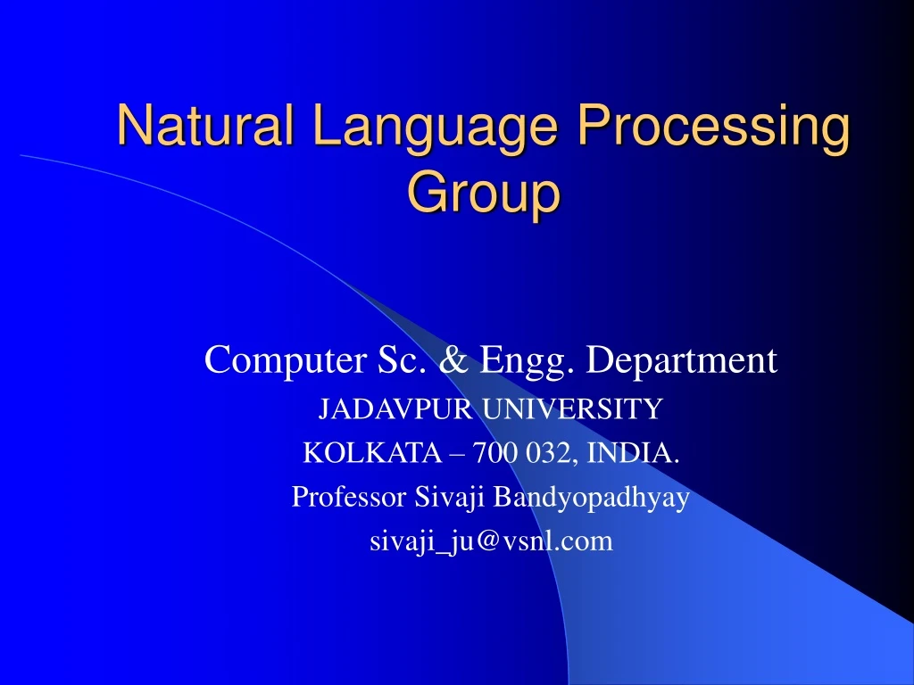 natural language processing group