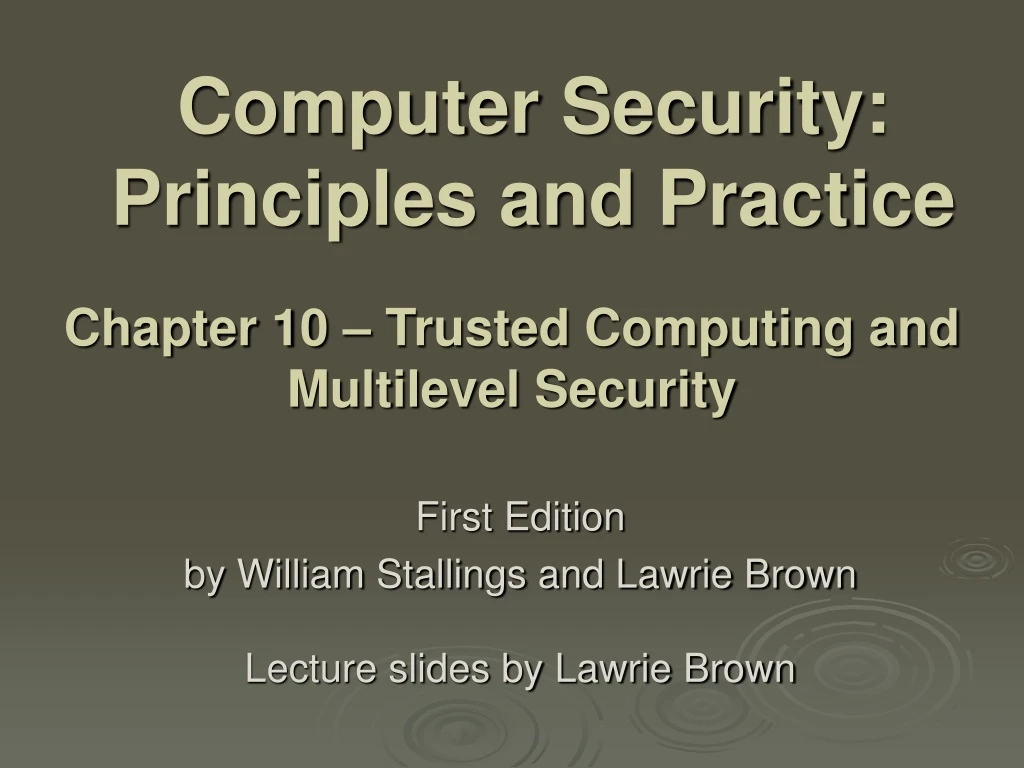 computer security principles and practice