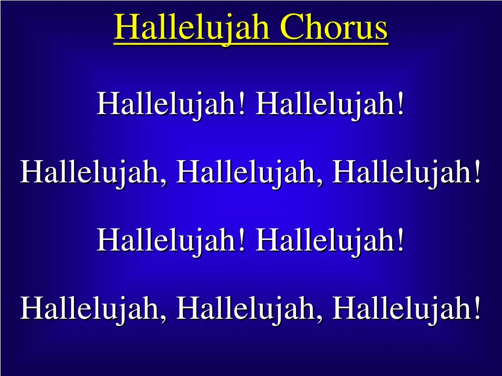 hallelujah chorus