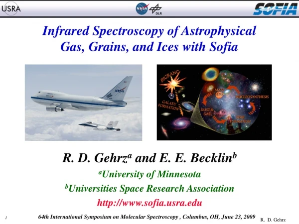 Infrared Spectroscopy of Astrophysical Gas, Grains, and Ices with Sofia
