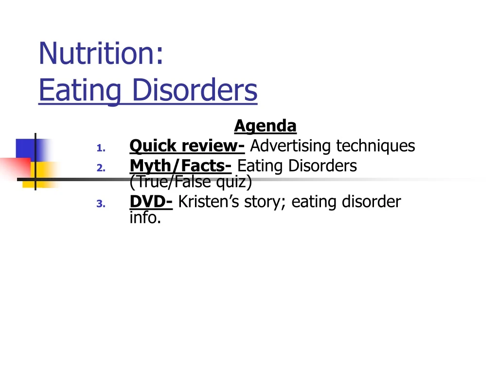 nutrition eating disorders