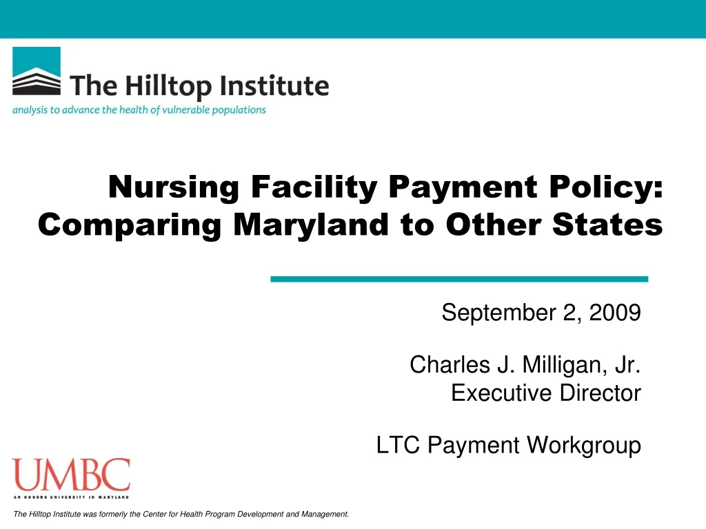 nursing facility payment policy comparing maryland to other states