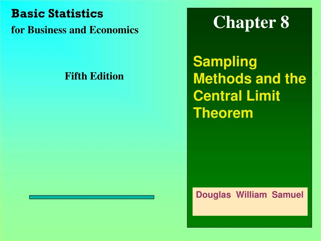 basic statistics for business and economics fifth