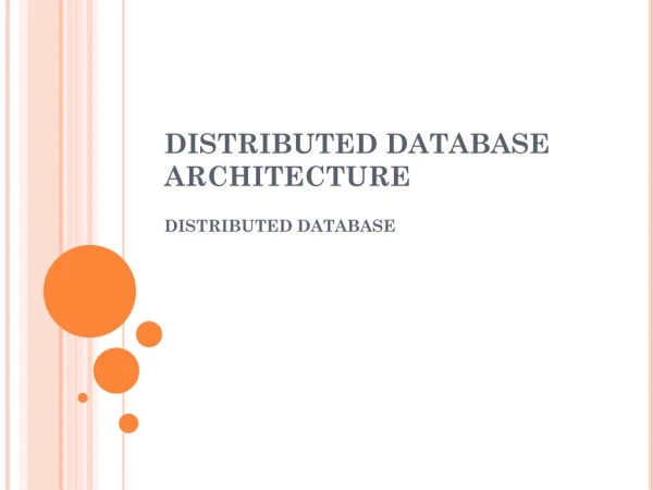 DISTRIBUTED DATABASE ARCHITECTURE