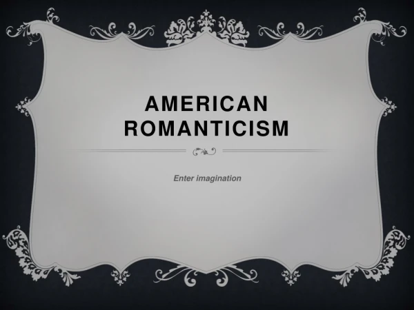 American Romanticism