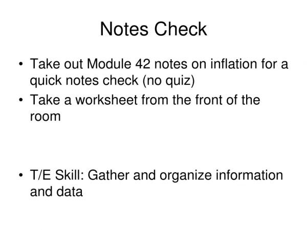 Notes Check