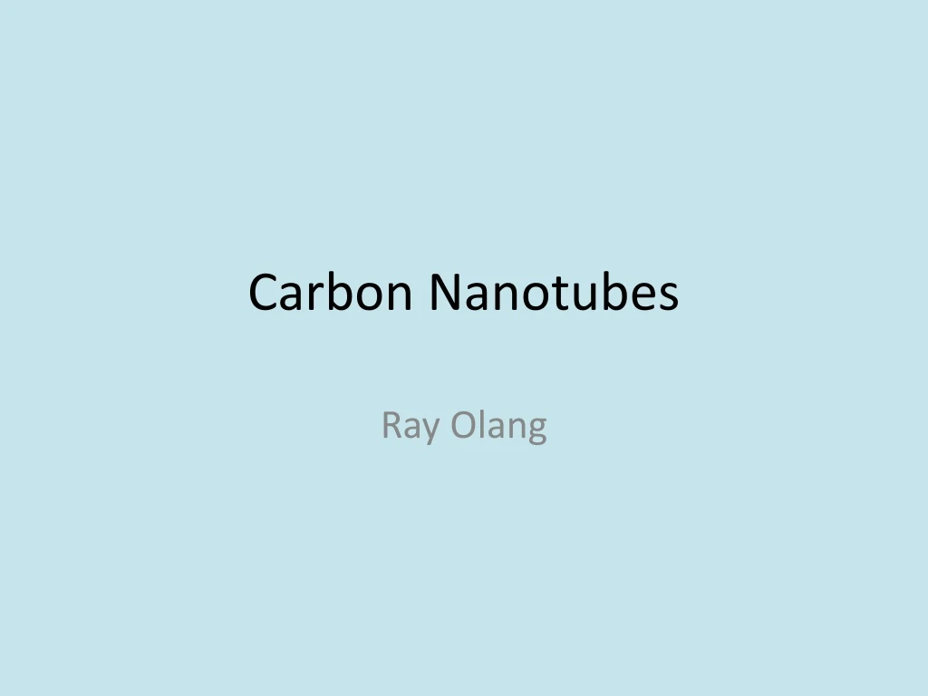 carbon nanotubes