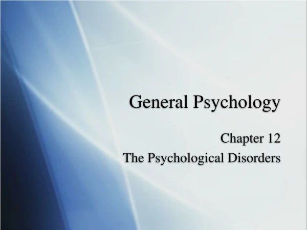 General Psychology