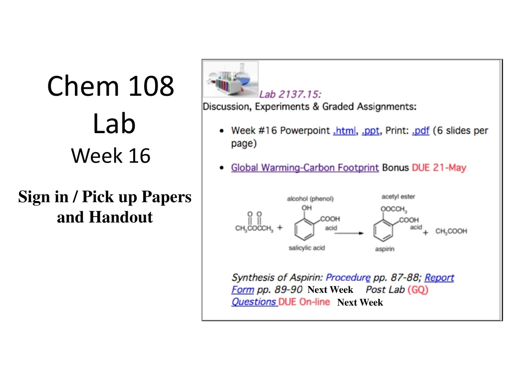 chem 108 lab week 16