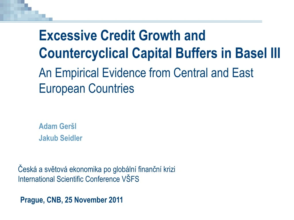 excessive credit growth and countercyclical