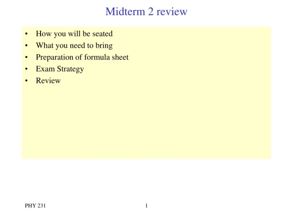 Midterm 2 review
